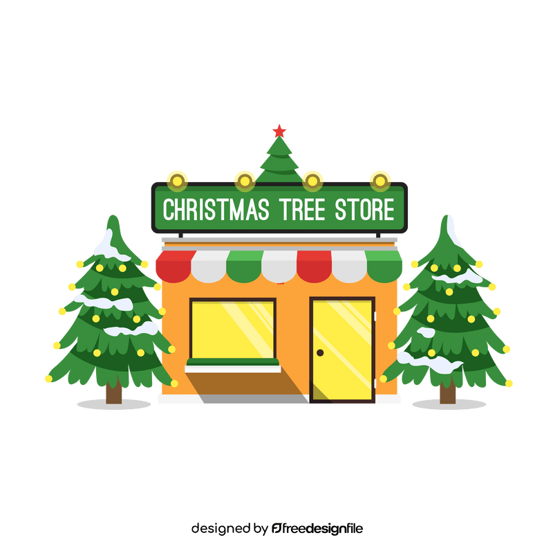 Christmas tree store clipart