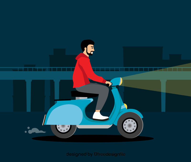 Man riding a motorcycle vector