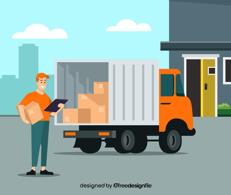 Delivery truck vector