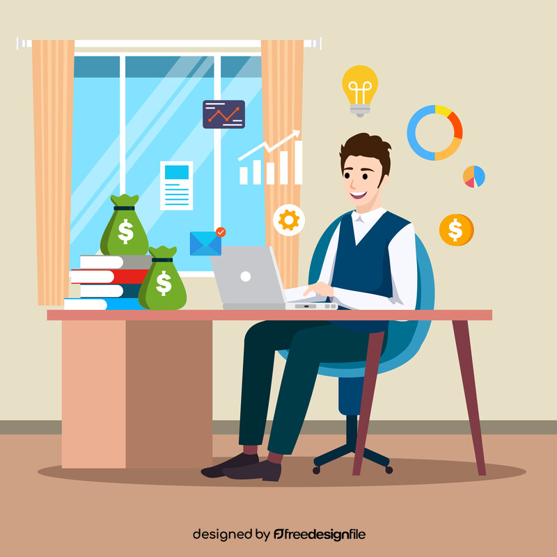 Make money from home vector