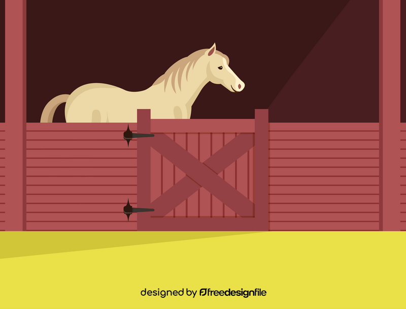 Horse cage vector