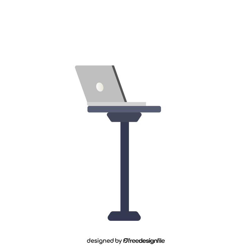 Laptop on table clipart