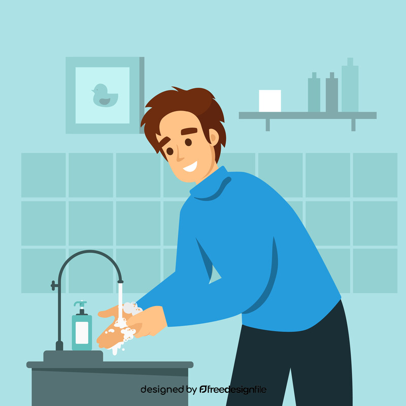 Wash hands illustration vector