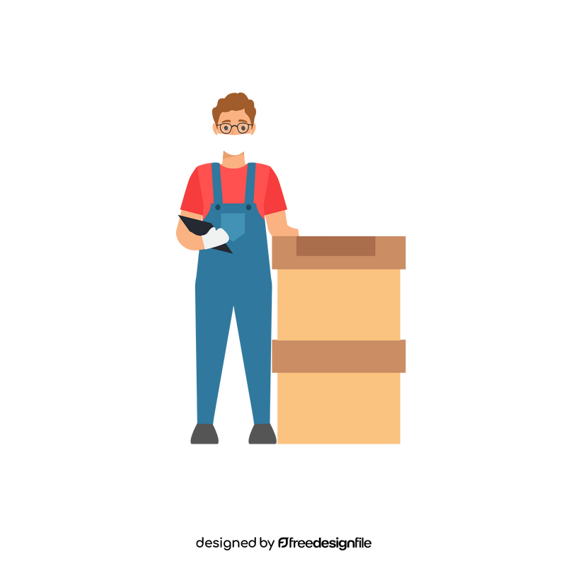 Delivery courier clipart