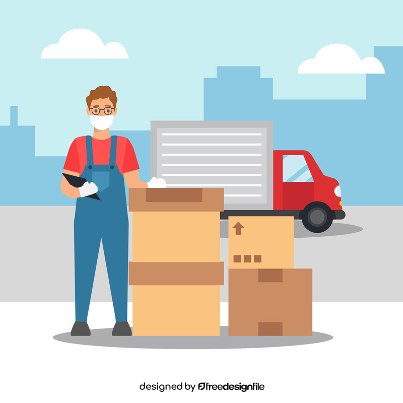 Delivery courier illustration vector