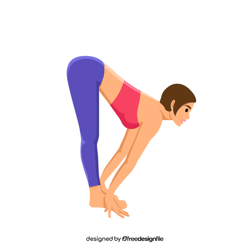 Girl doing yoga clipart