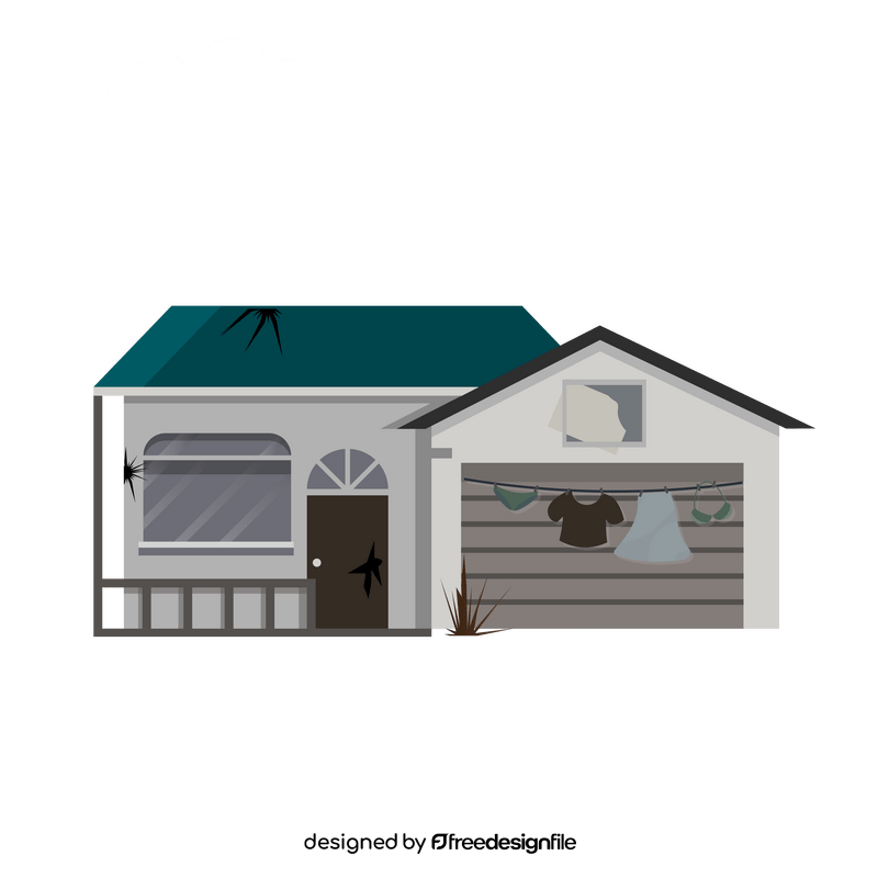 Abandoned house clipart