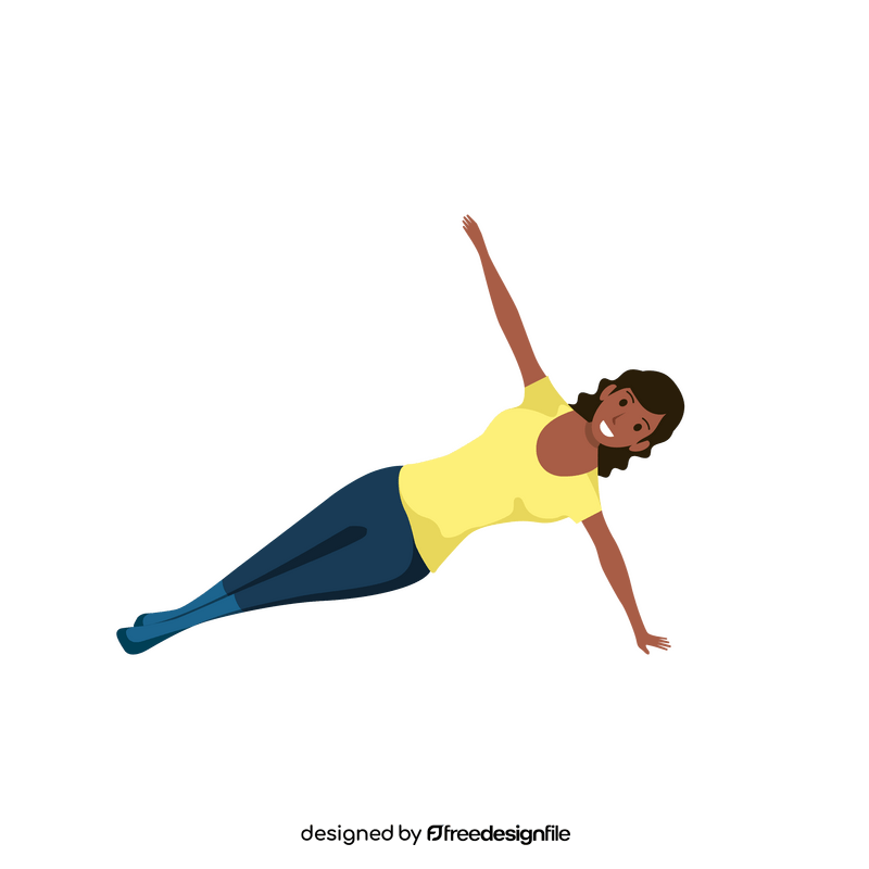 Athletic woman exercising clipart