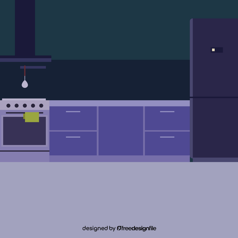 Clean kitchen illustration vector