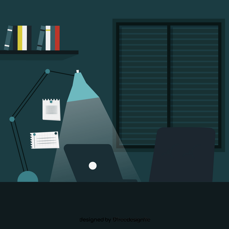 Night room illustration vector