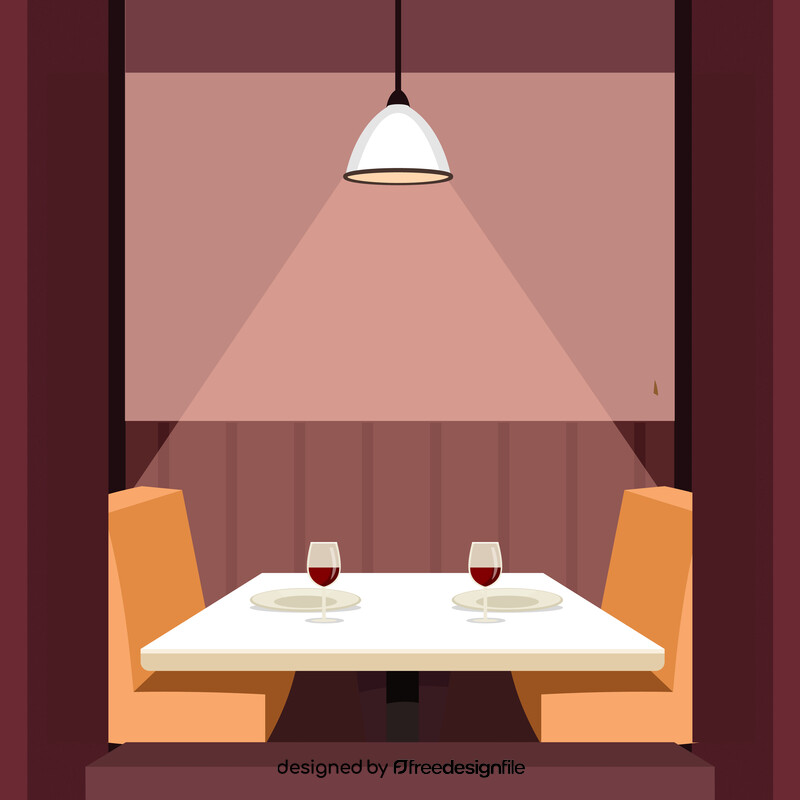 Restaurant private table illustration vector