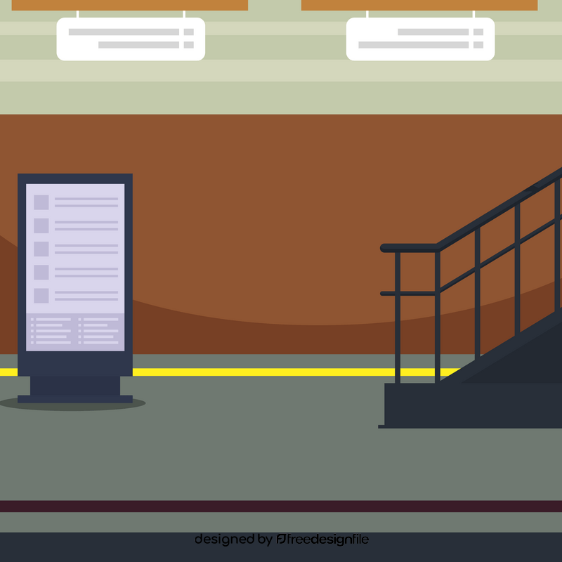 Train station illustration vector