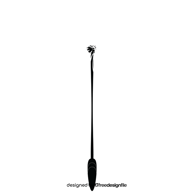 Free dandelion black and white clipart