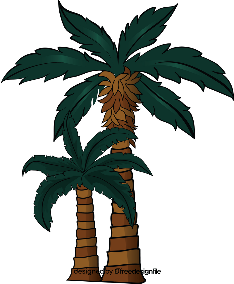Green palm tree clipart
