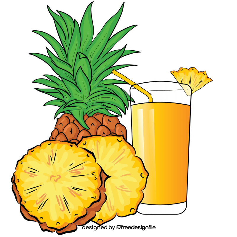 Pineapple juice clipart