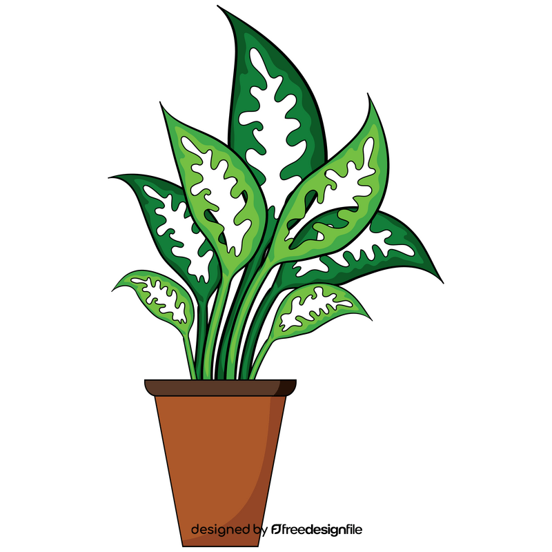 Office potted plant clipart
