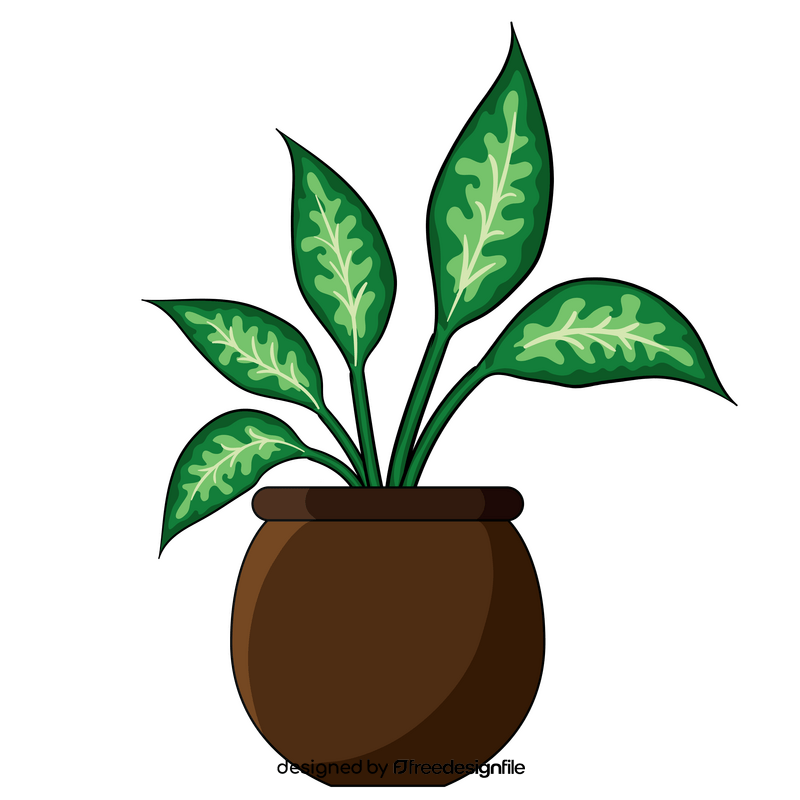 Plant in pot clipart