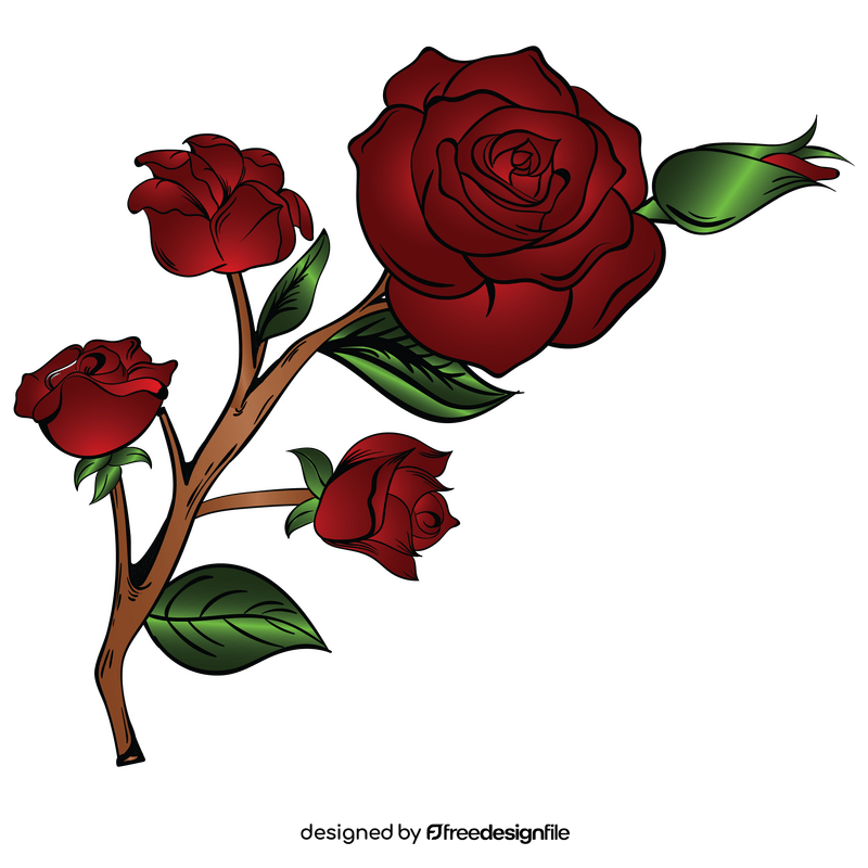Rose flower clipart
