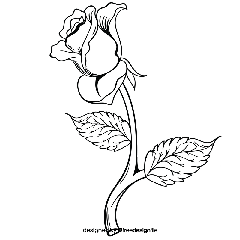 Yellow rose black and white clipart free download