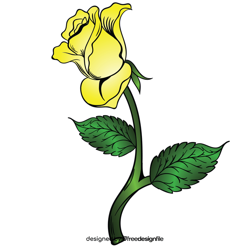 Yellow rose clipart