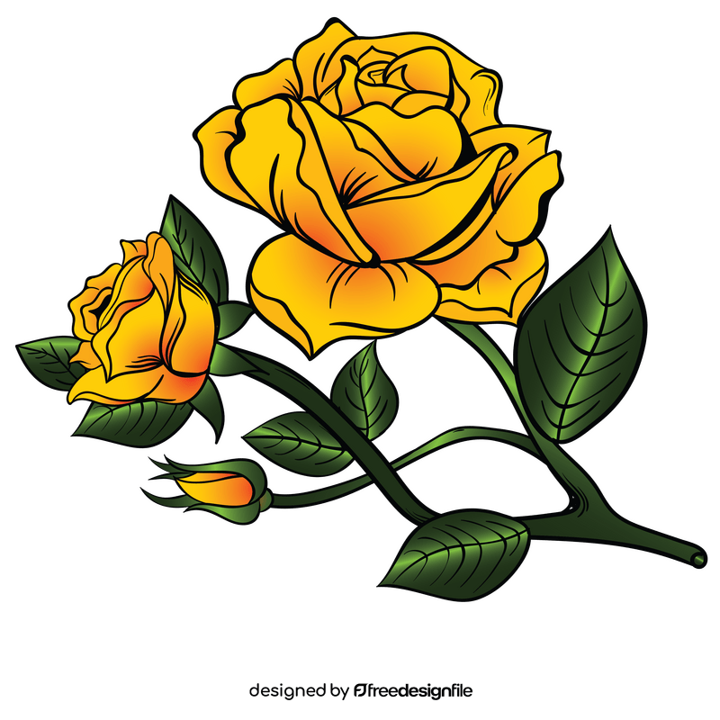Yellow roses clipart