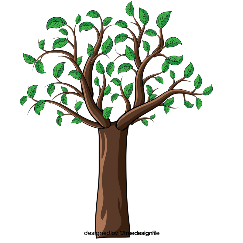 Tree with leaves clipart free download