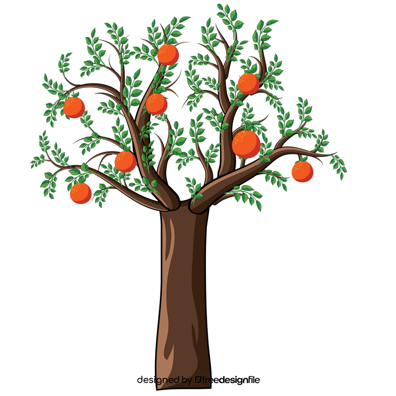 Tree with fruit clipart
