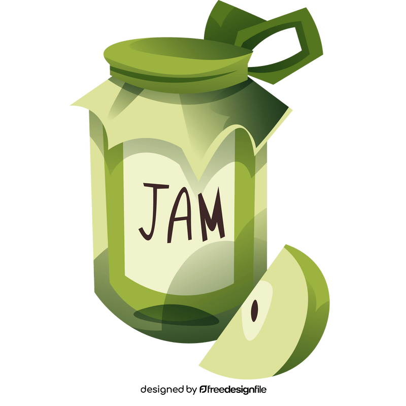 Green apple jam clipart