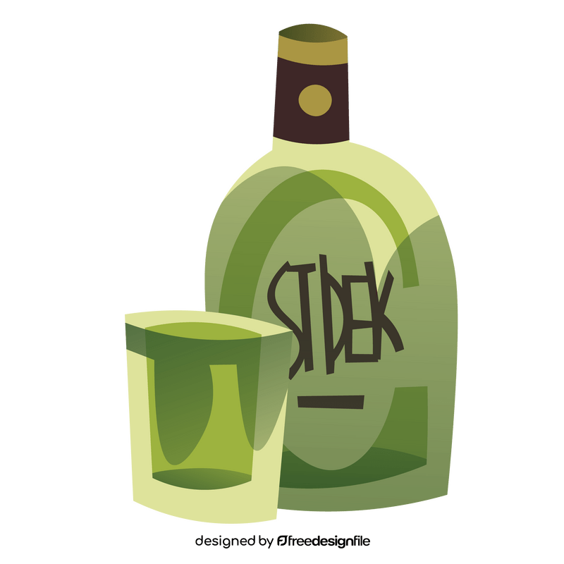 Green apple drink clipart