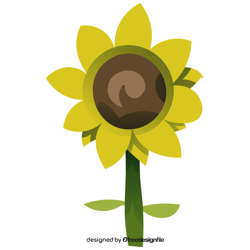 Autumn sunflower clipart