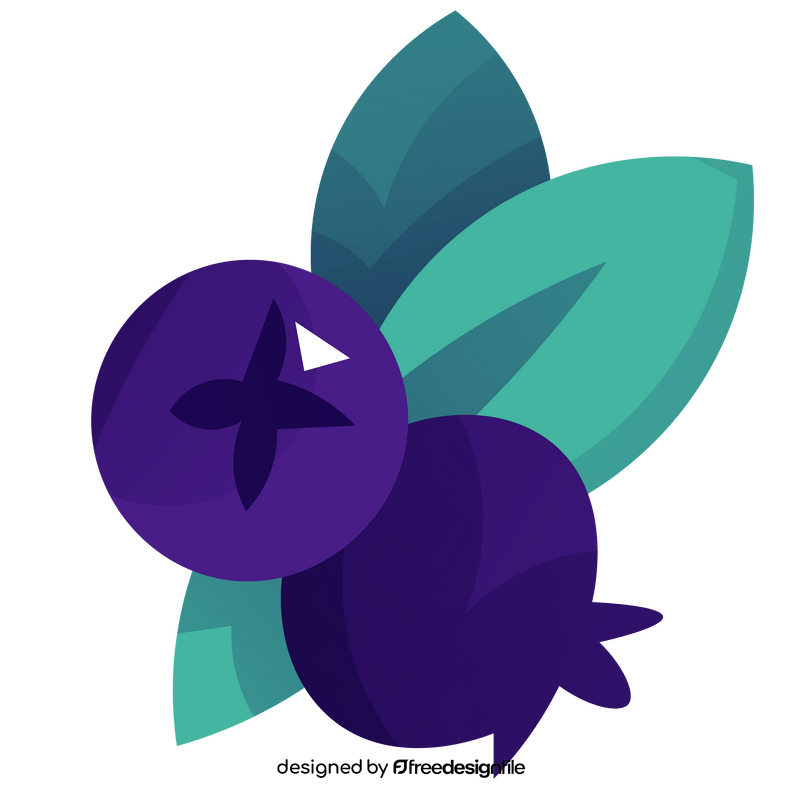 Blueberry berries clipart