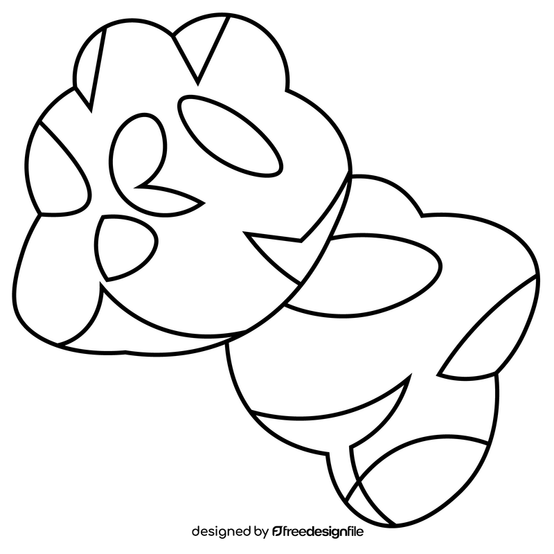 Raspberry black and white clipart