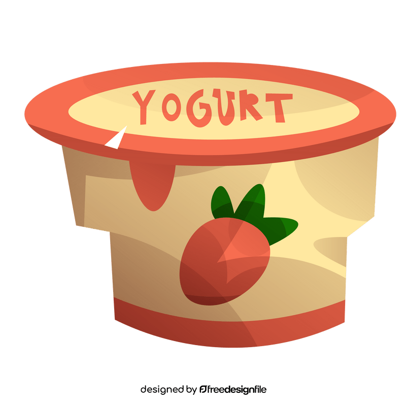 Breakfast yogurt clipart