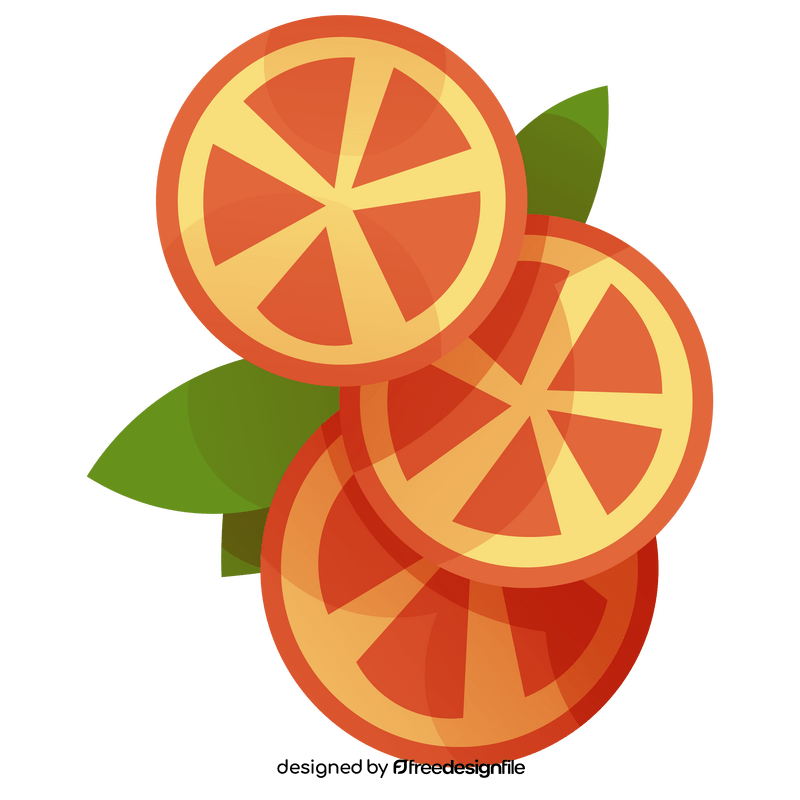 Citrus slices clipart