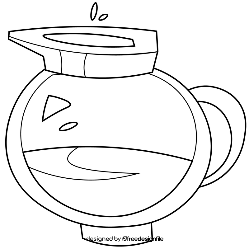 Free hot coffee black and white clipart