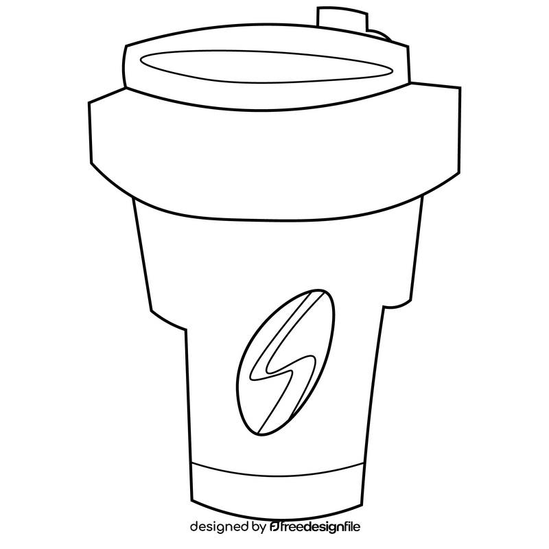 Coffee drink black and white clipart