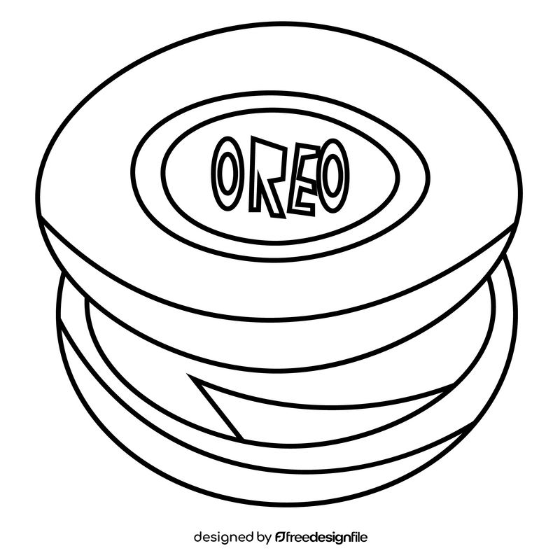 Biscuit cookie drawing black and white clipart