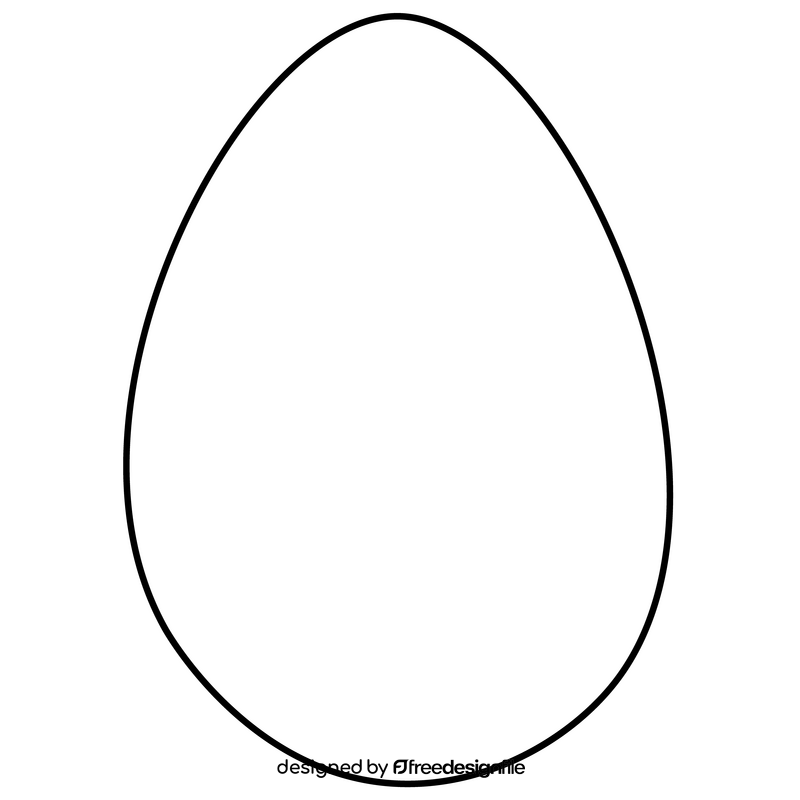 Egg cartoon black and white clipart