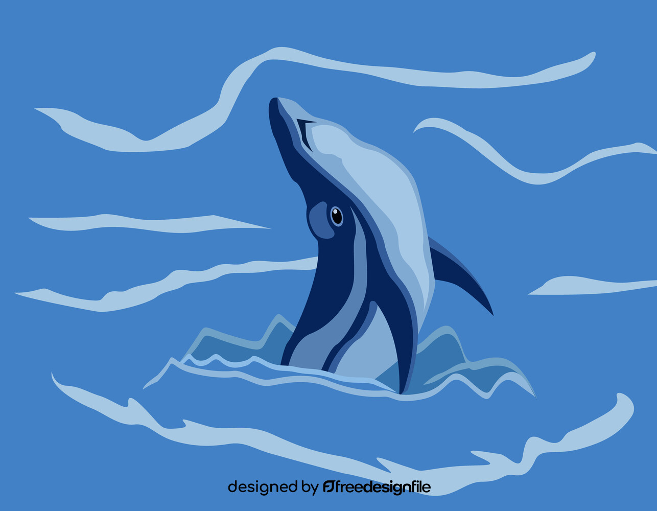 Whale vector image