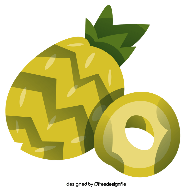 Pineapple slice clipart