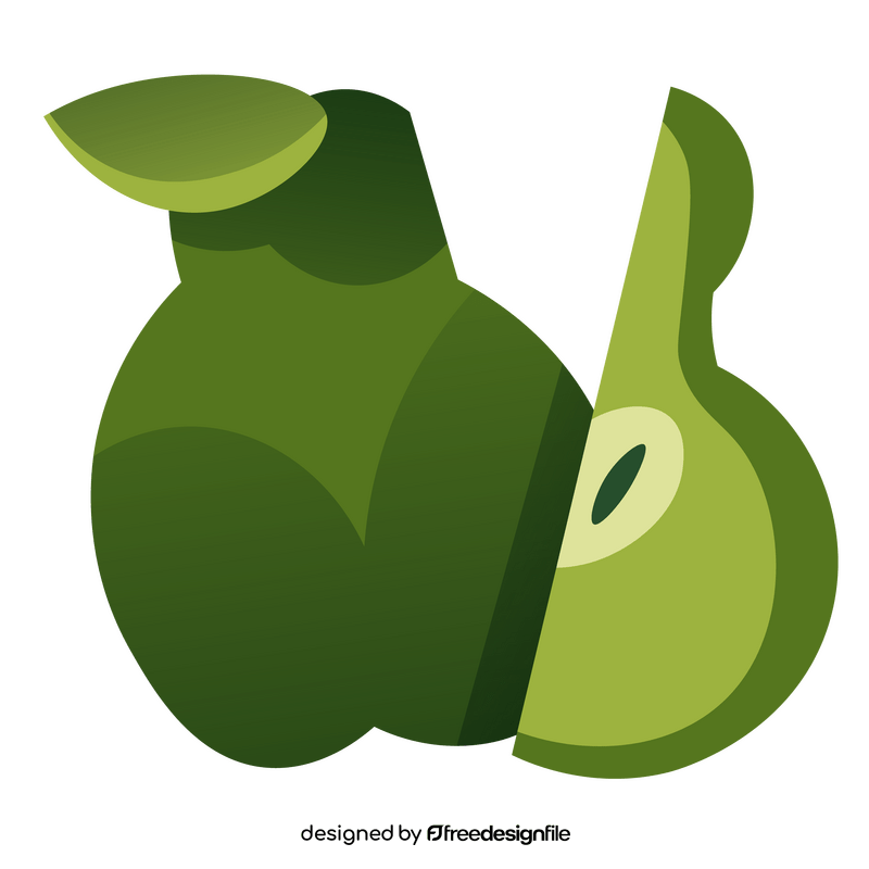 Pear slice clipart