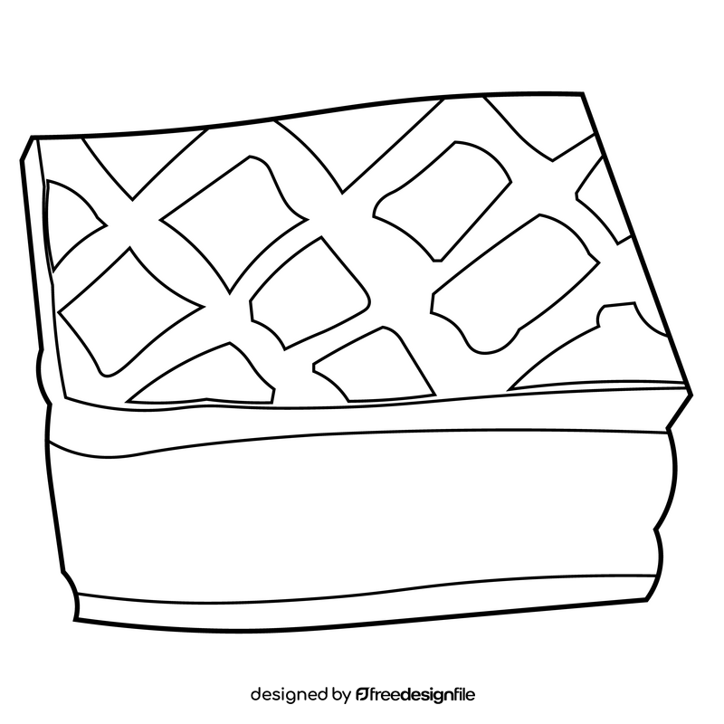 Ice cream wafer black and white clipart