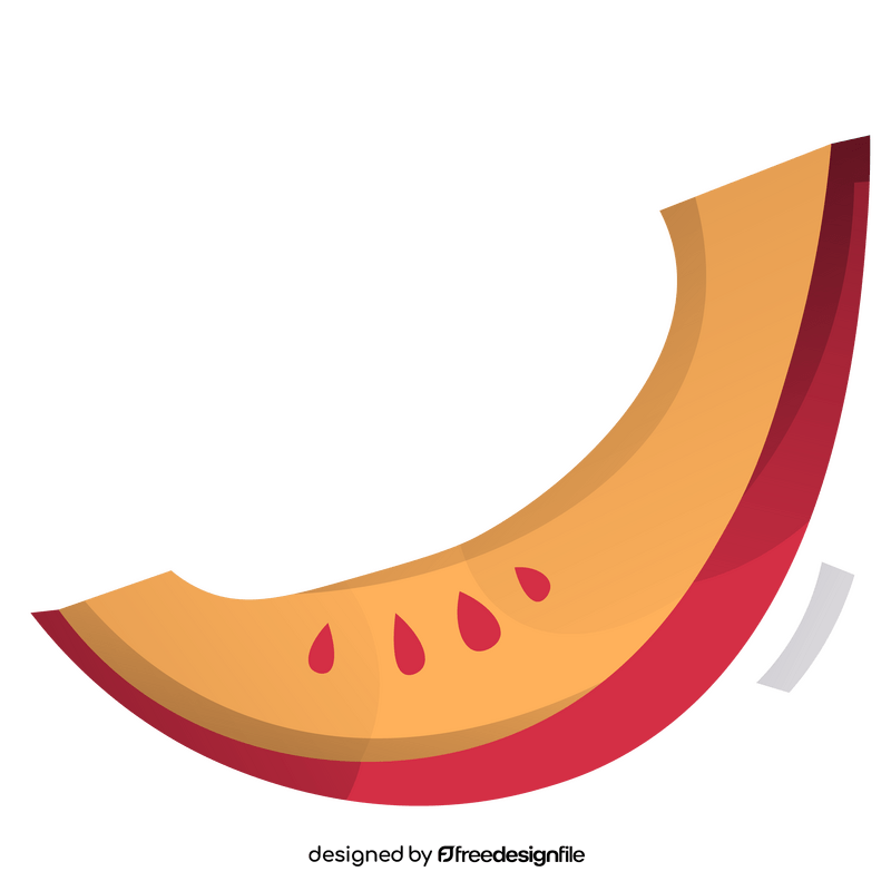 Flat melon slice clipart