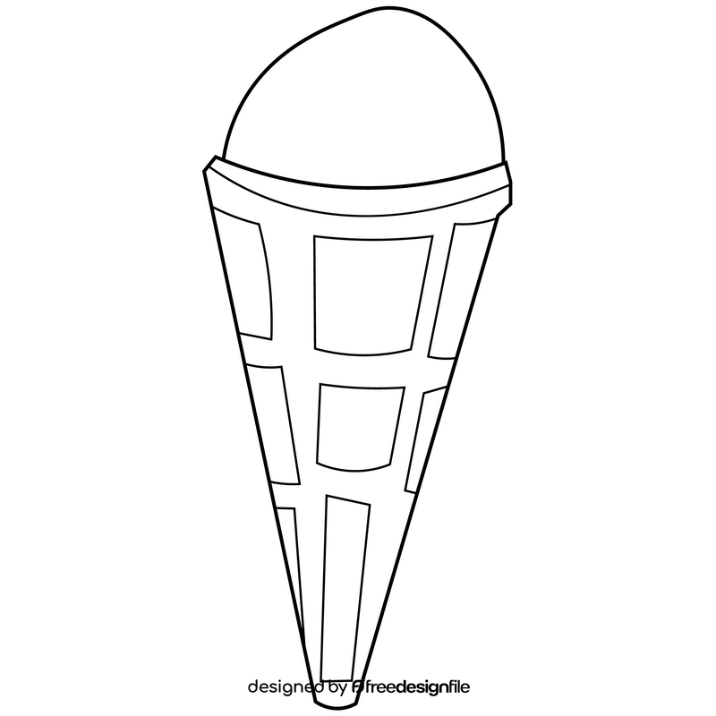Milk ice cream drawing black and white clipart