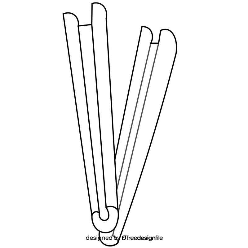 Christmas cinnamon sticks black and white clipart