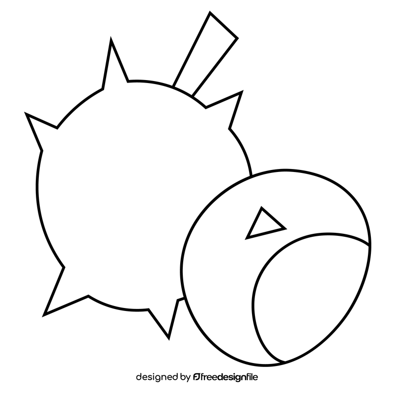 Chestnut black and white clipart