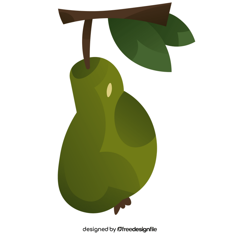 Pear juicy flat clipart