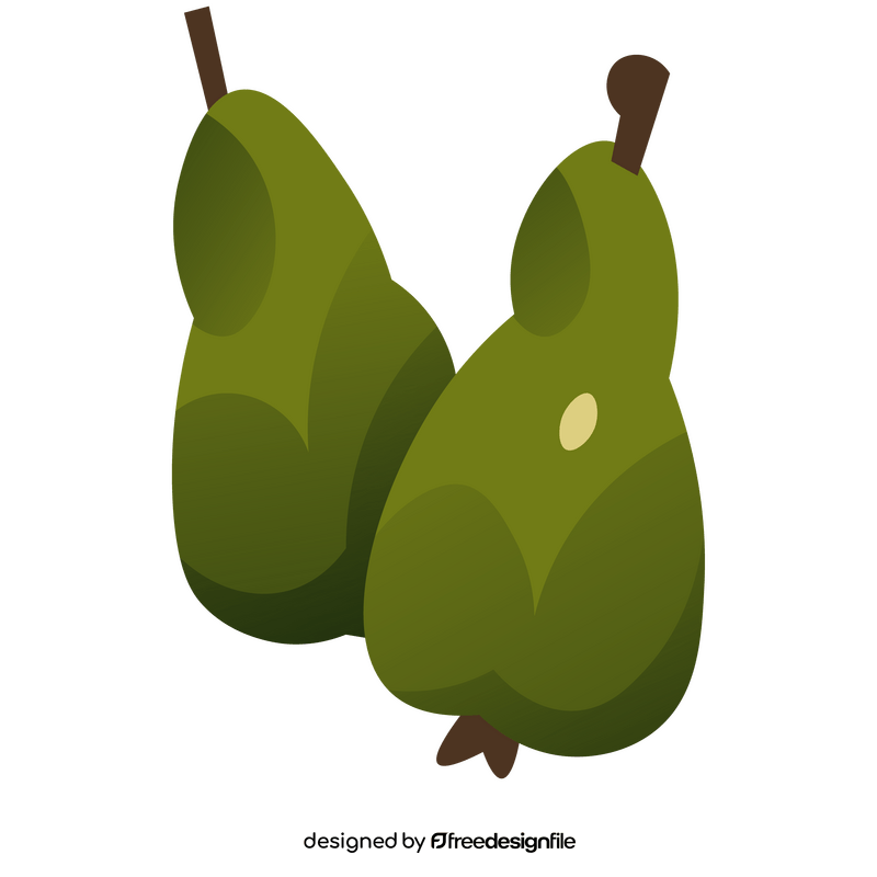 Pear twins flat clipart