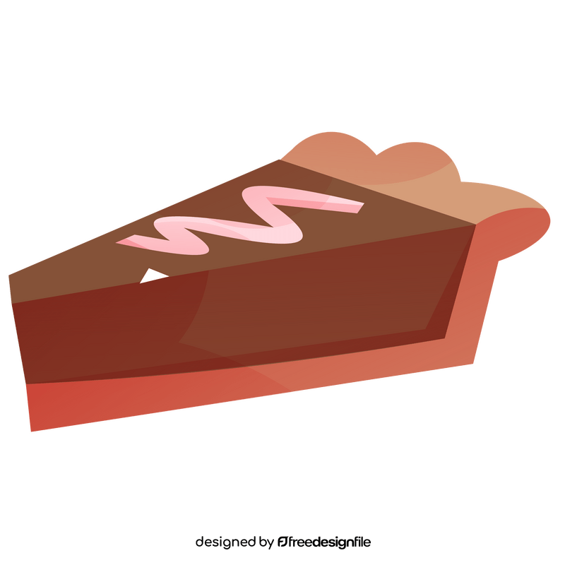 Chocolate pie slice clipart