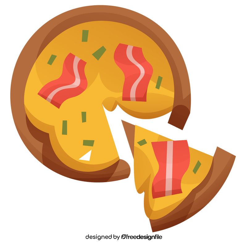 Bacon pizza clipart
